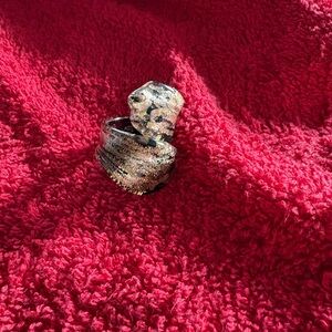 Black and Gold Statement Ring from Italy